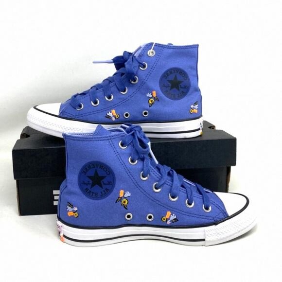 Converse Chuck Taylor High Skate Shoes For Women A01734F Sneakers Canvas Blue - Picture 7 of 12